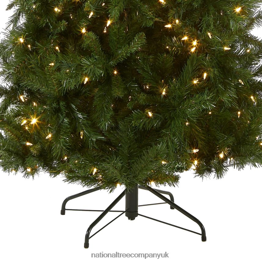 Trees | National Tree Company Pre-Lit Artificial Slim Christmas Tree Lehigh Valley Pine Green White Lights Includes Stand 75 Feet F2L4F121
